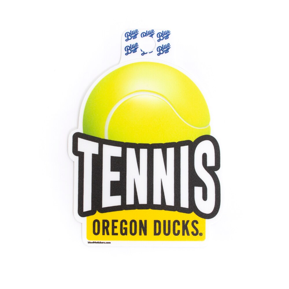 Ducks Spirit, Blue 84, Yellow, Stickers, Gifts, 3"x4", Tennis, Tennis ball design, 754018